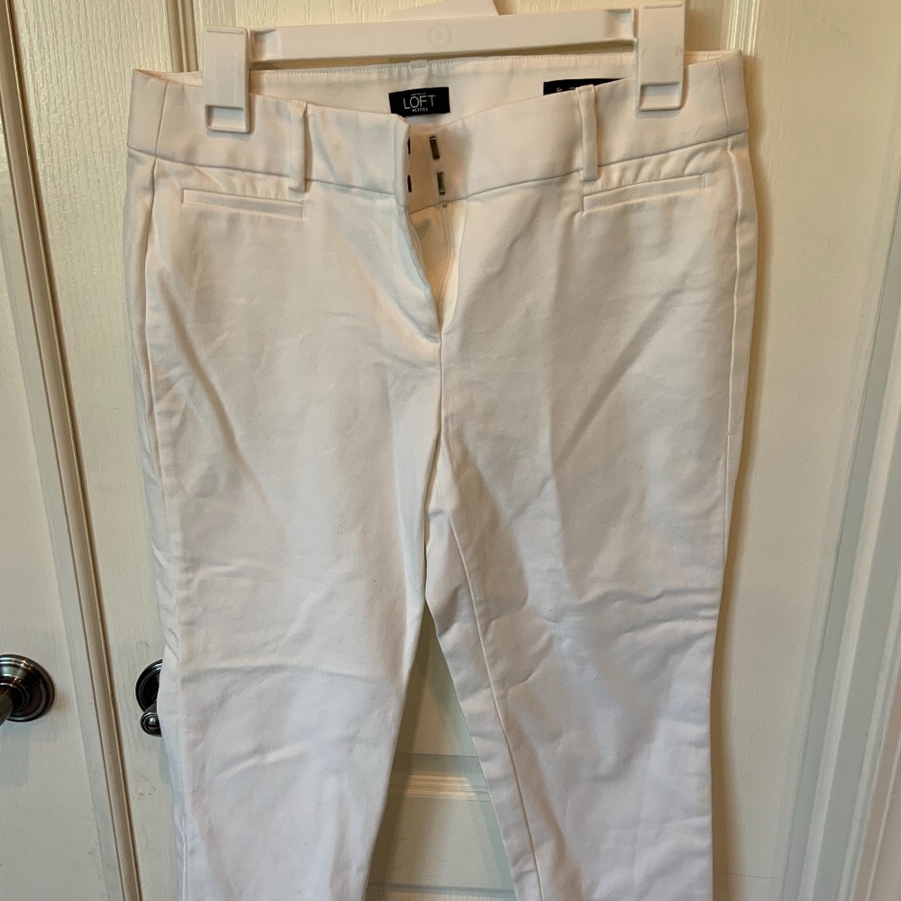 Loft white capris